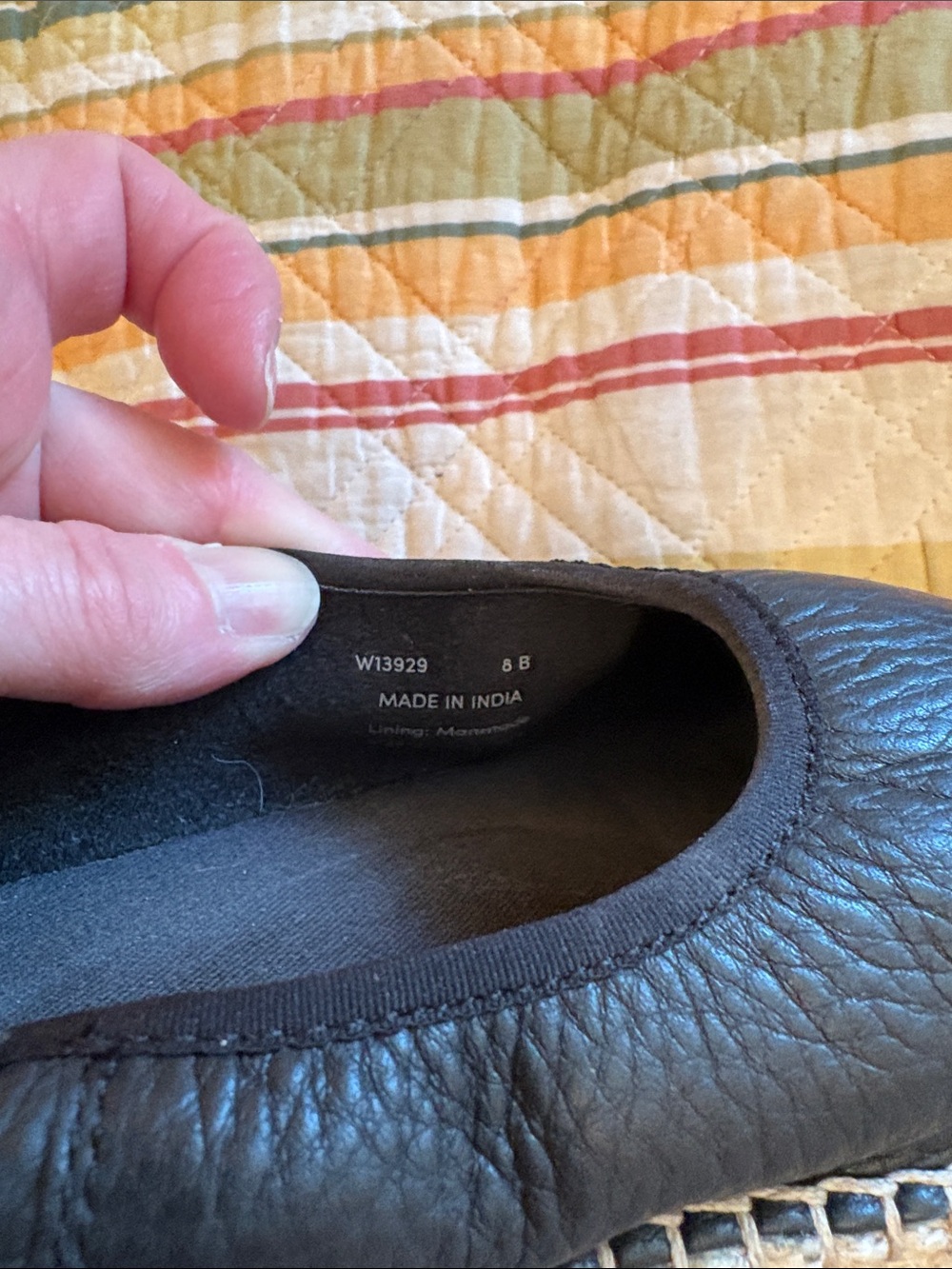 Cole Haan cloud feel Black Leather Espadrille ballerina Flats 8 - Picture 7 of 7